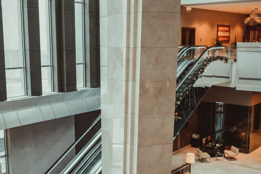 A hotel atrium